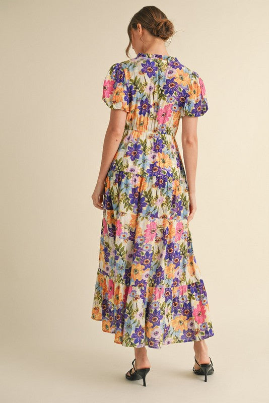 Multi Color Floral Dress