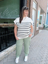 Curvy Lightweight Cargo Drawstring Joggers