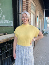 Yellow Sweater Knit Top