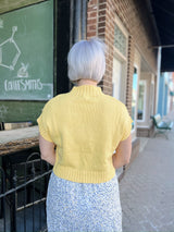 Yellow Sweater Knit Top