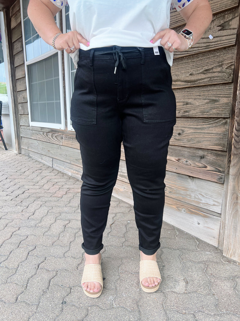 Curvy Beckett's Black Cuff Jogger