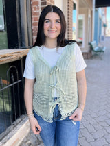 Crochet Vest With Front Ties