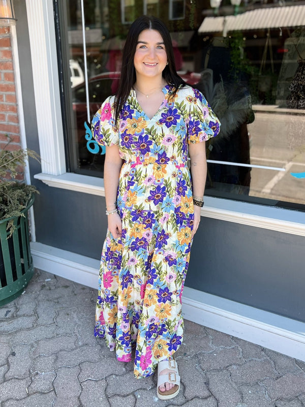 Multi Color Floral Dress