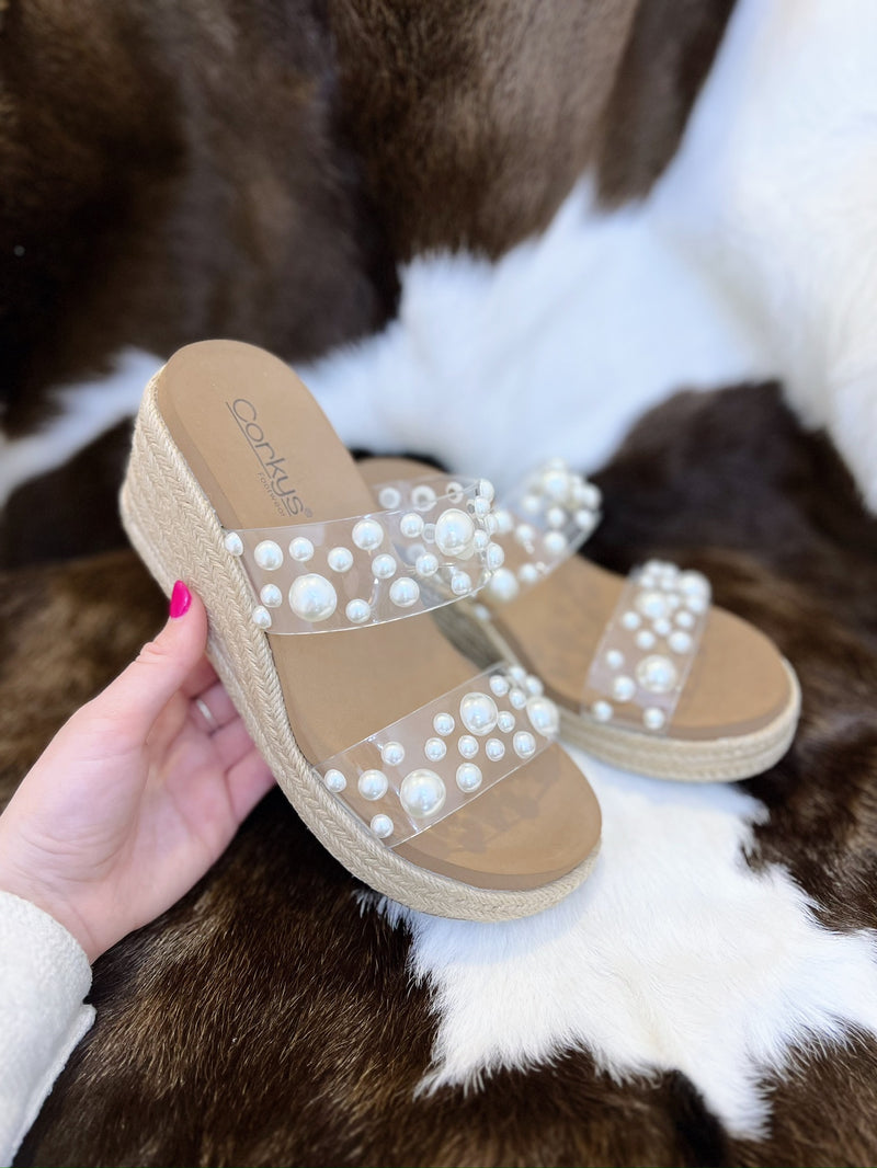 Annie's Pearl Wedge Sandal