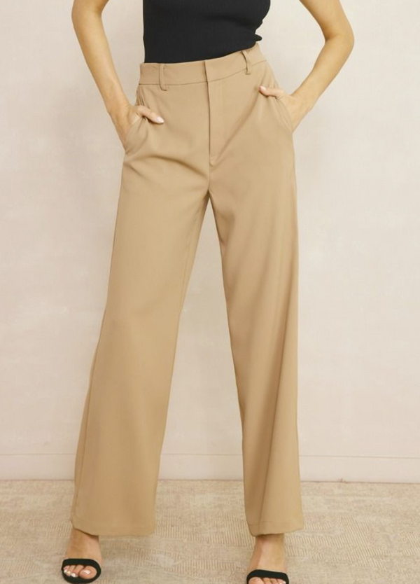 Basic Wide Leg Dress Pants