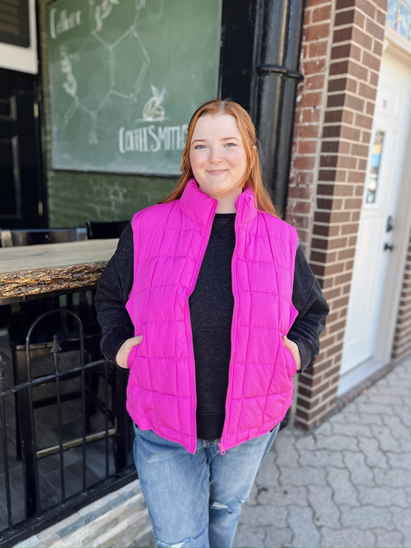 Curvy Basic Lightweight Quilted Vest