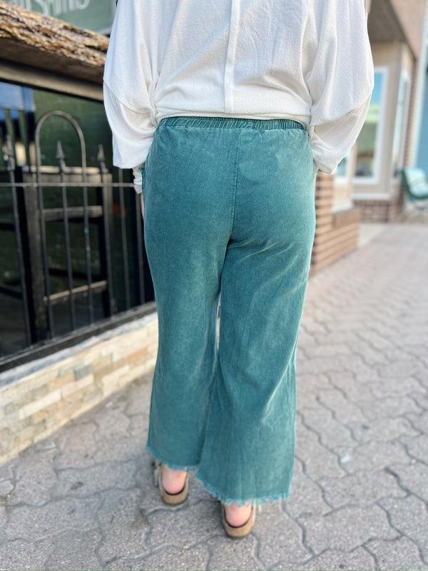 Corduroy Raw Hem Pants