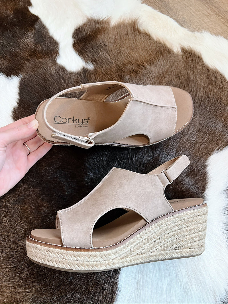 K Bye Taupe Sandals with Heel