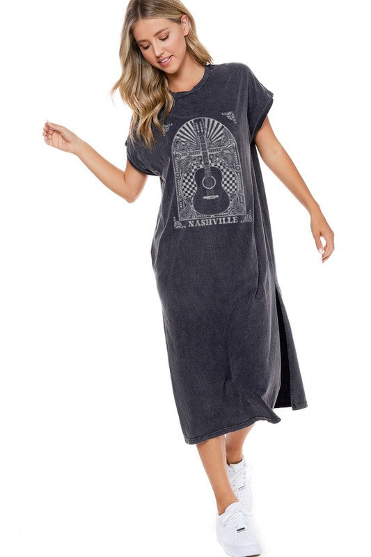 Nashville Vintage Graphic Tee Dress