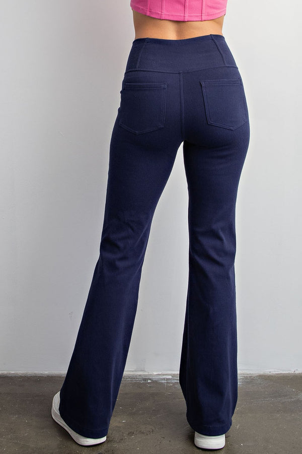 Crossover Waist Flared Pant