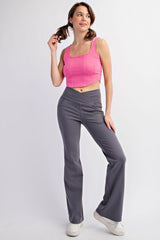 Crossover Waist Flared Pant