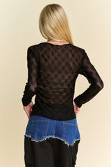 Curvy Bow Mesh Shirt