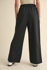 Quilted Wide Leg Drawstring Lounge Pants