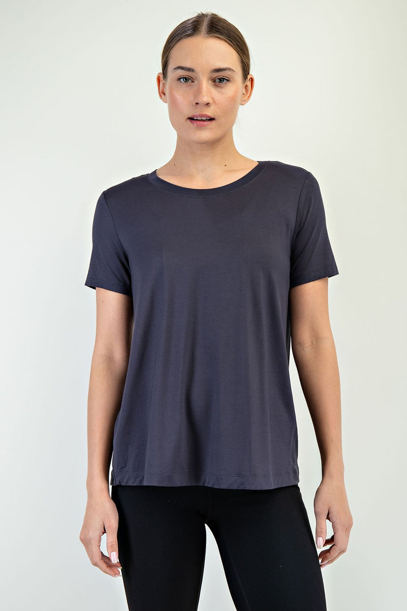 Curvy Modal Short Sleeve Top