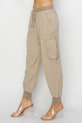 Curvy Lightweight Cargo Drawstring Joggers