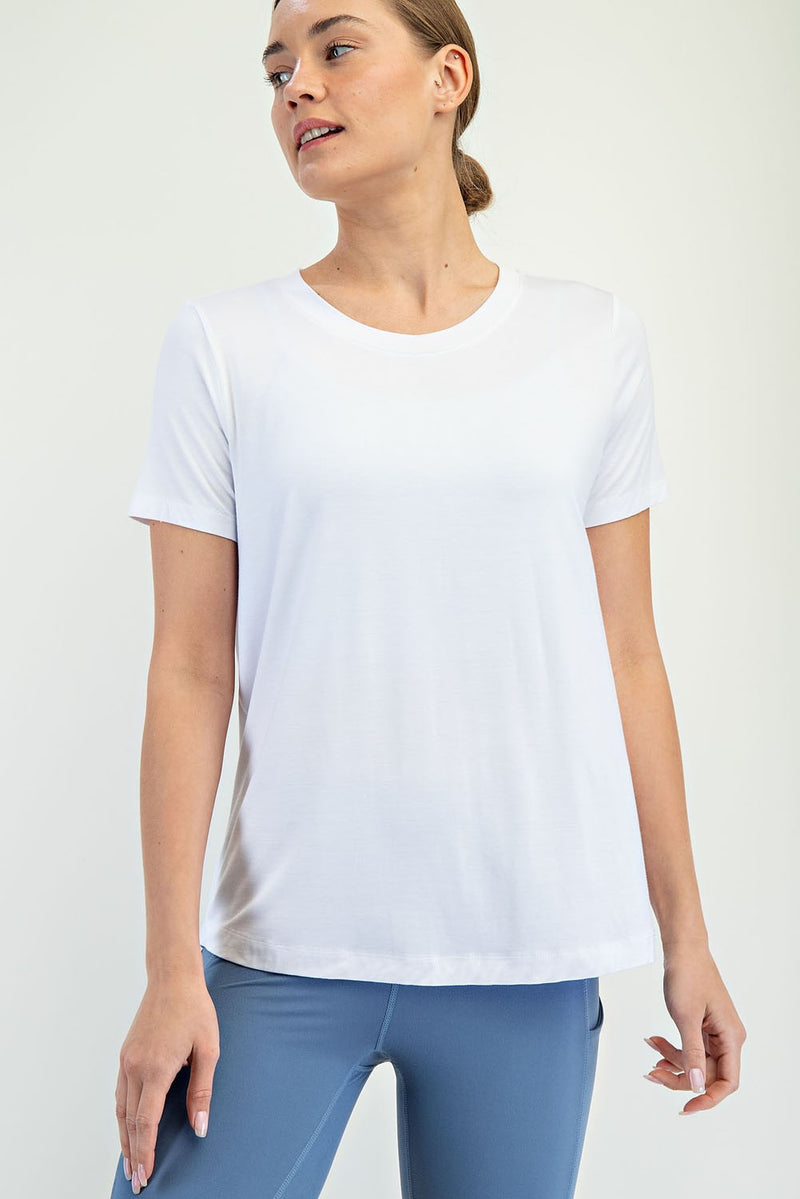 Curvy Modal Short Sleeve Top