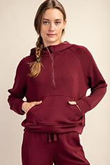 Curvy Ultimate Soft Quarter Zip Hooded Jacket