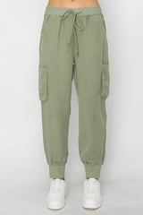 Curvy Lightweight Cargo Drawstring Joggers