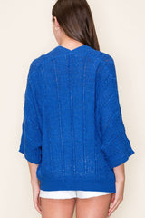 Three Quarter Sleeve Cardigan