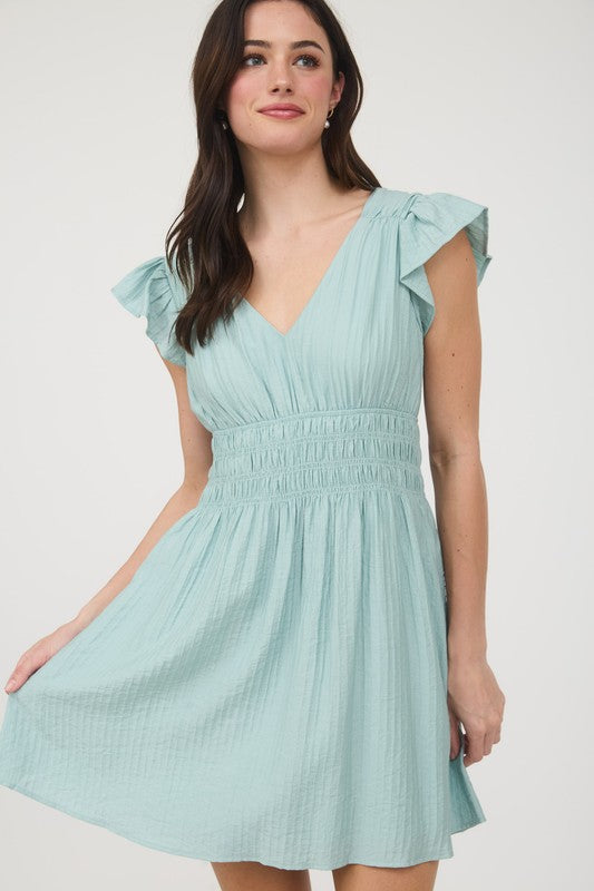 Dusty Mint Short Sleeve Dress