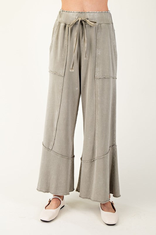 Faded Sage Terry Knit Pants