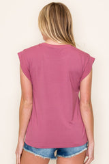 Round Neck Sleeveless Top