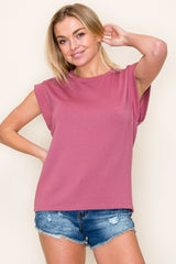 Round Neck Sleeveless Top