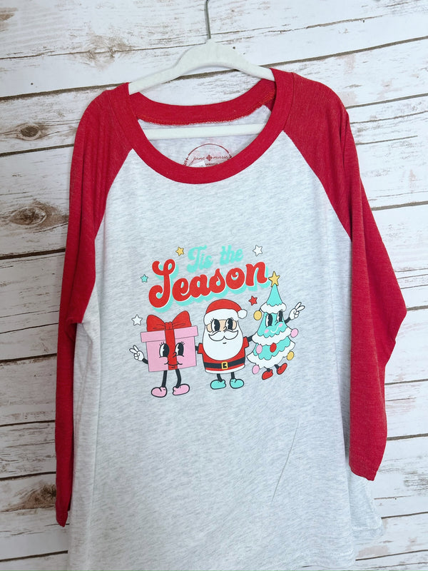 Kids Tis the Season Baseball Style Top