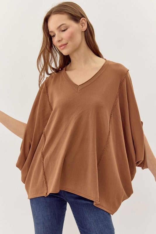 Bat Wing V-Neck Top