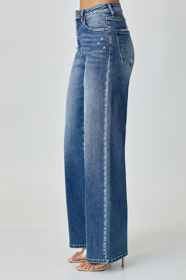 Harper's High Rise Dark Wash Wide Leg Jean