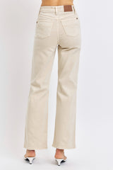 Nora's Cream High Waisted Straight Jeans