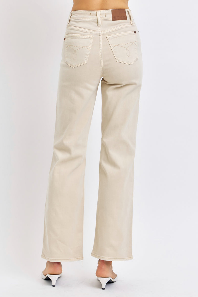 Nora's Cream High Waisted Straight Jeans