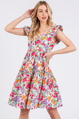 Ivory Multi Floral Dress