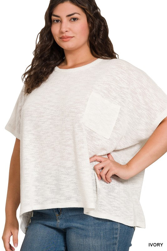 Dolman Sleeve Lightweight Sweater Top