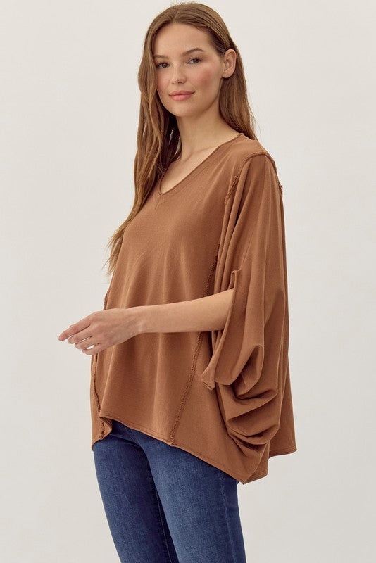 Bat Wing V-Neck Top