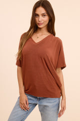 V-Neck Dolman Short Sleeve Top