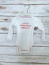 Kids White Little Christmas Miracle Onsie