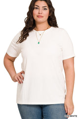 Curvy Basic Short Sleeve Round Neck Tee