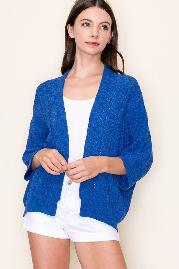 Three Quarter Sleeve Cardigan