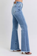 Chayse's High Waist Bootcut With Hem Jeans