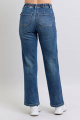 Parker's High Waisted Drawstring Wide Leg Jeans