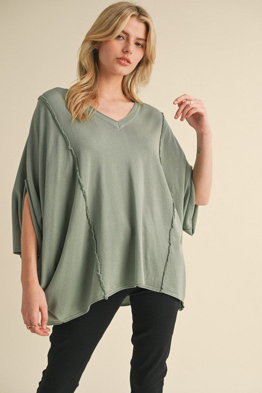 Bat Wing V-Neck Top