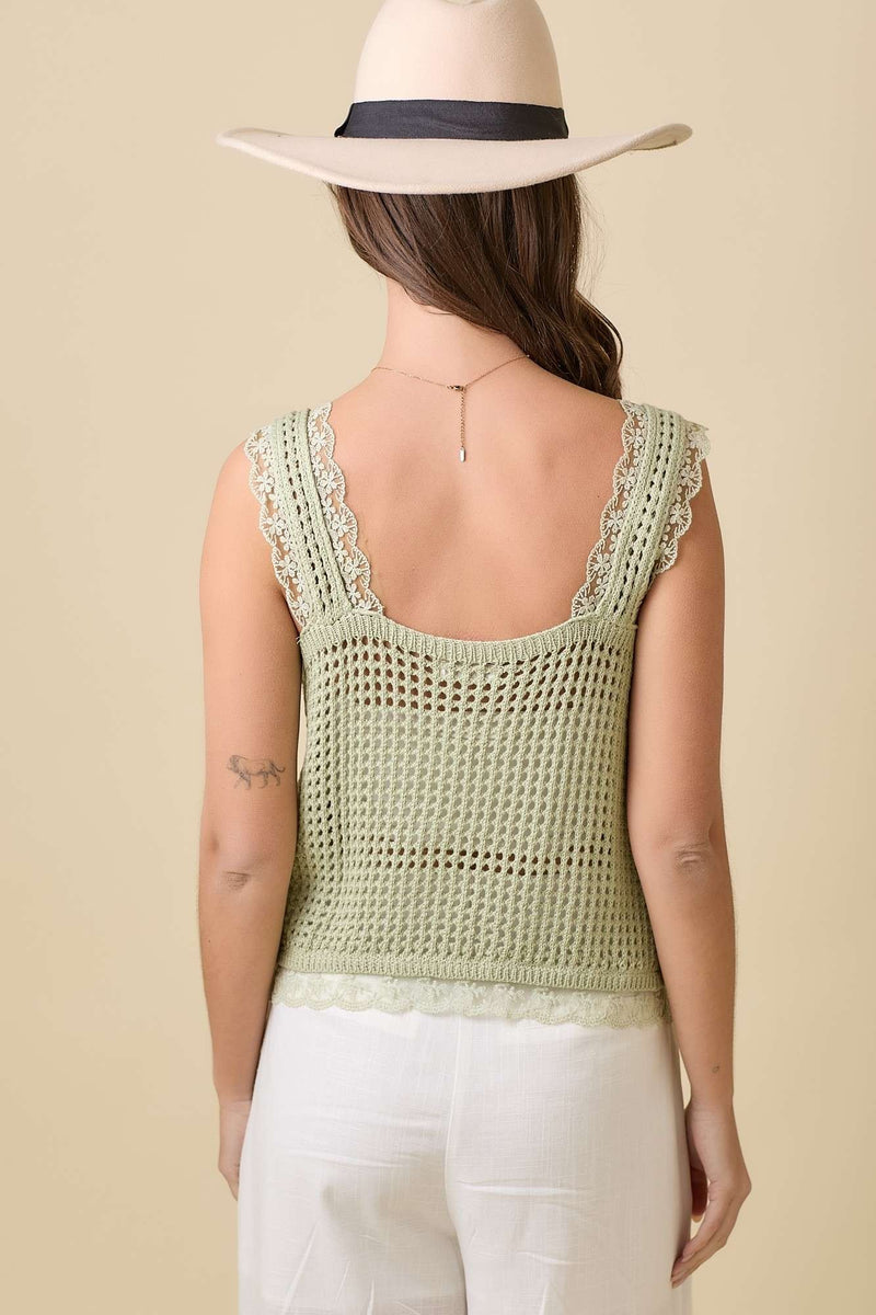 Crochet Vest With Front Ties