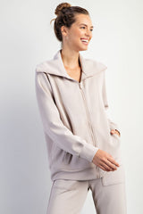 Ultimate Soft Slouchy Collared Full Zip Jacket