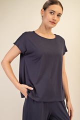 Basic Modal Boat Neck Top