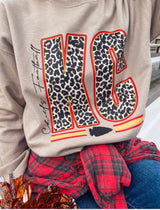 Khaki KC Football Leopard Sweatshirt