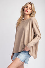 Round Neck Drop Shoulder Sweater