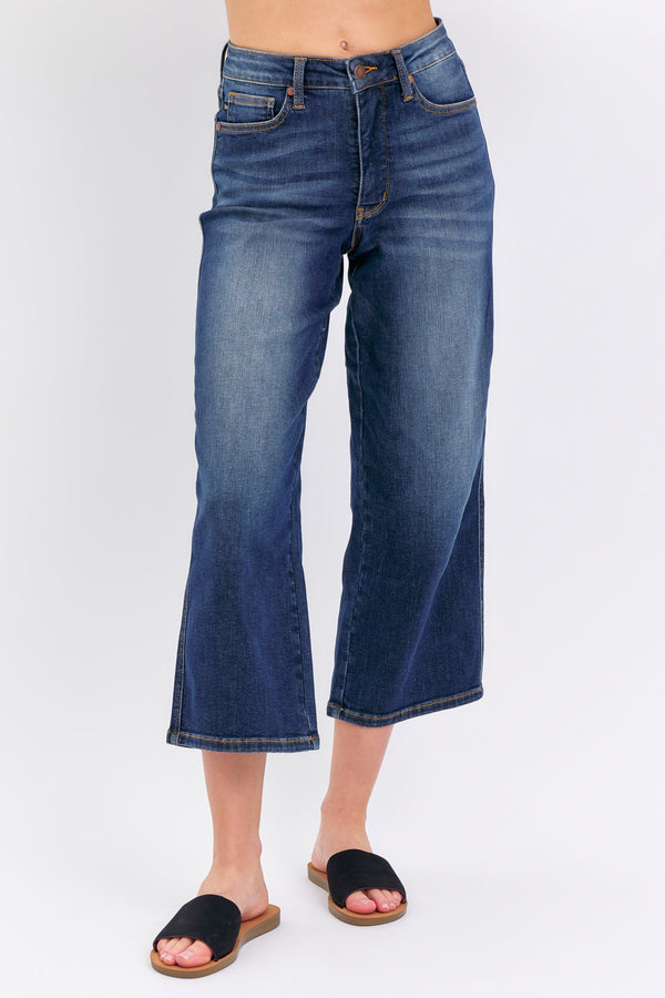 Thatcher's Tummy Control Cropped Wide Leg Jean