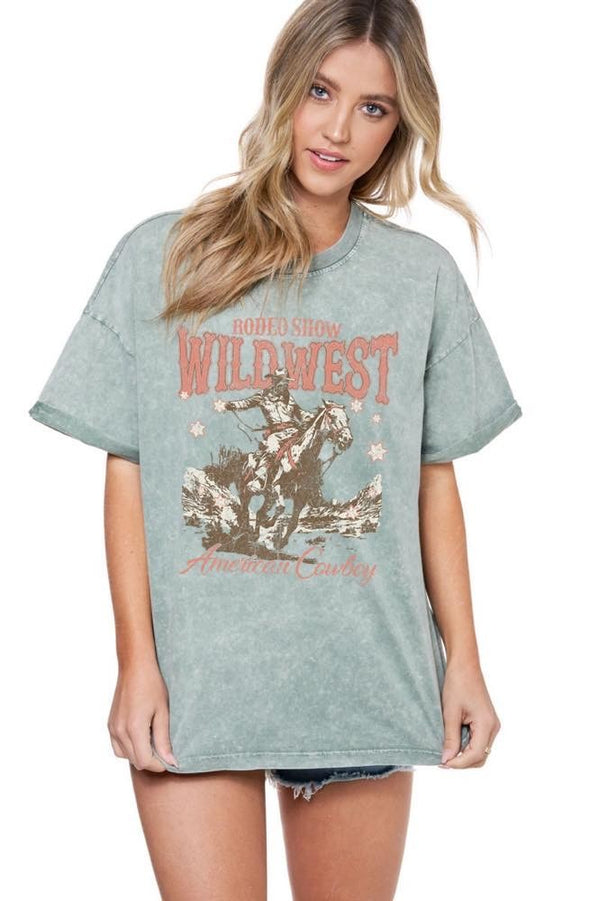 Wild West American Cowboy Graphic Tee