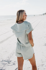 Sleeveless Quarter Zip Top With Shorts Set